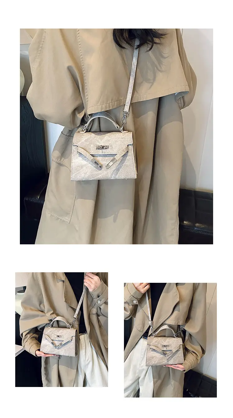Women's Grey Velvet Shoulder Bag 2024 New Style — feature 26