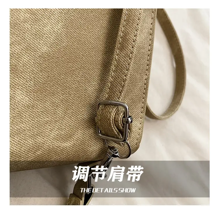 Women's Grey Velvet Shoulder Bag 2024 New Style — feature 6