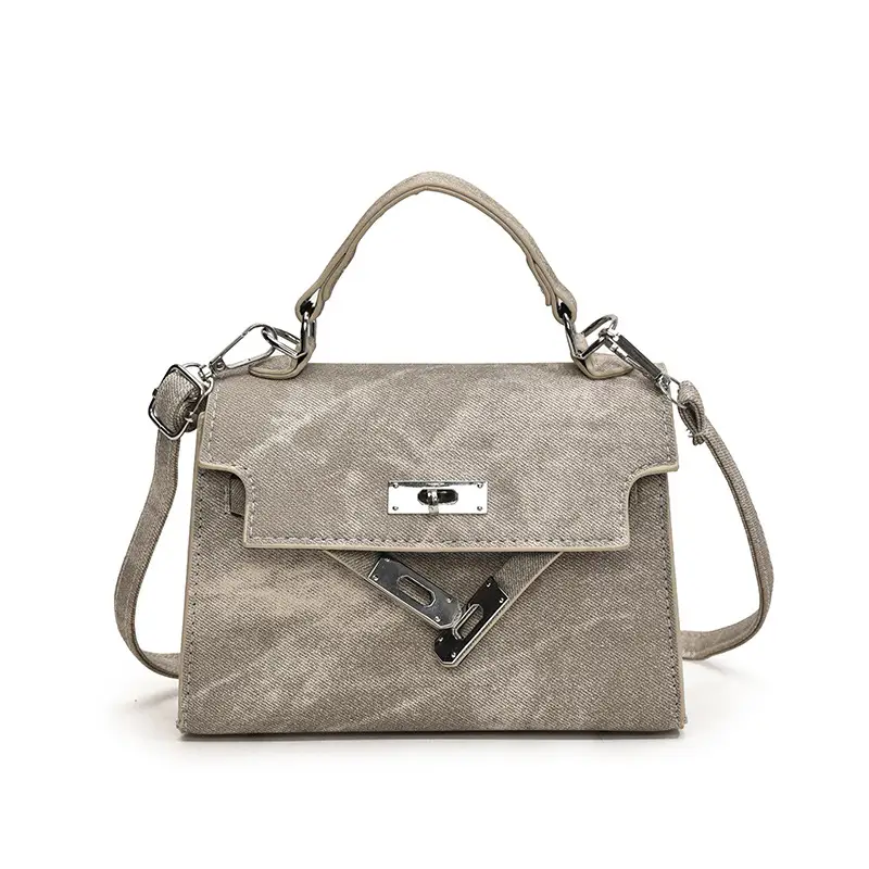 Women's Grey Velvet Shoulder Bag 2024 New Style - Image 2