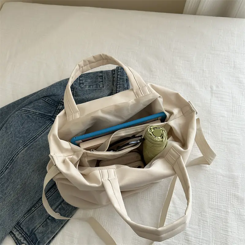 Women's Large Capacity Shoulder Crossbody Bag Blue Nylon - Image 8