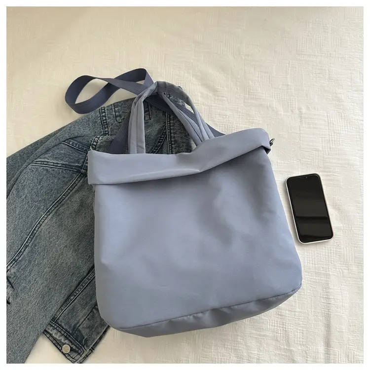Women's Large Capacity Shoulder Crossbody Bag Blue Nylon — feature 10