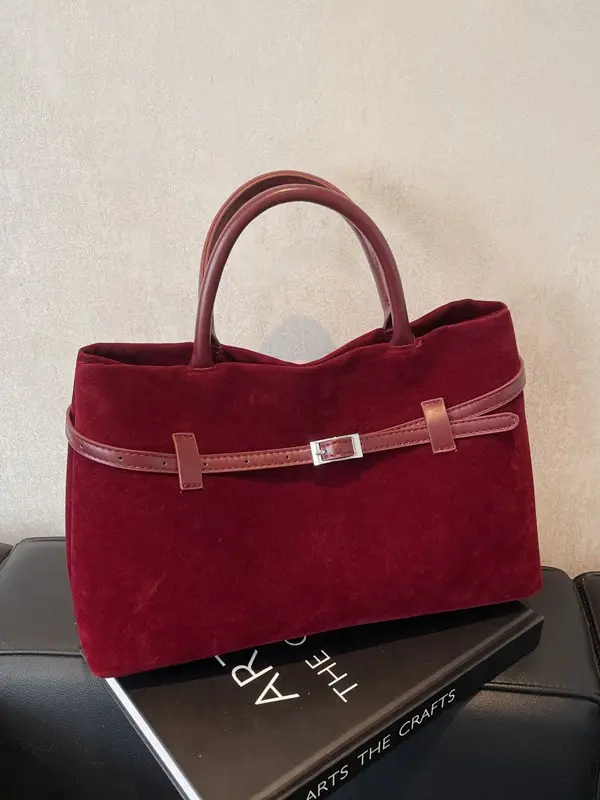 Women Frosted Red Shoulder Bag Large Capacity 2026