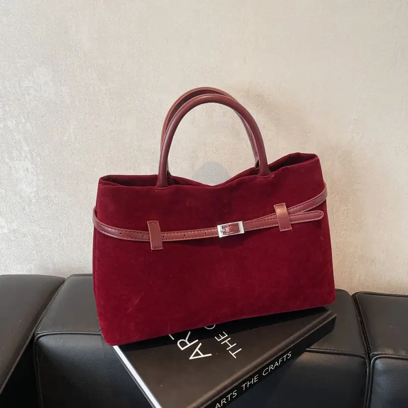Women Frosted Red Shoulder Bag Large Capacity 2026