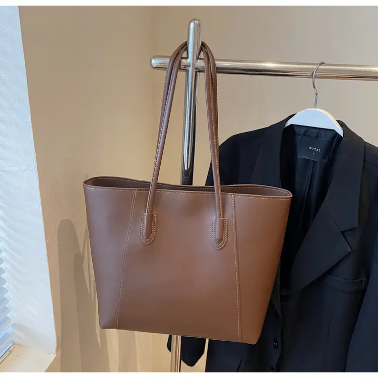 Large Capacity Solid Color Shoulder Bag for Women — feature 19