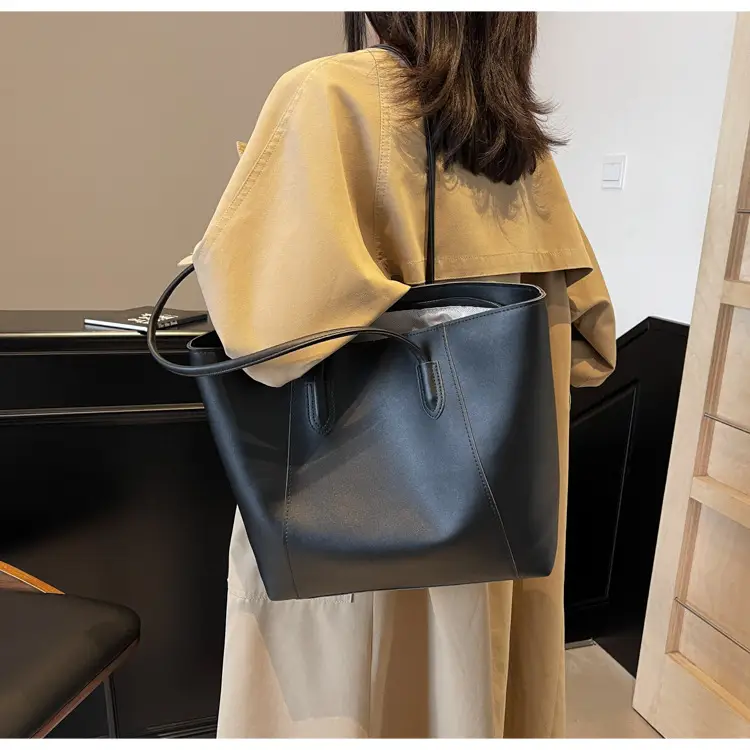 Large Capacity Solid Color Shoulder Bag for Women — feature 25