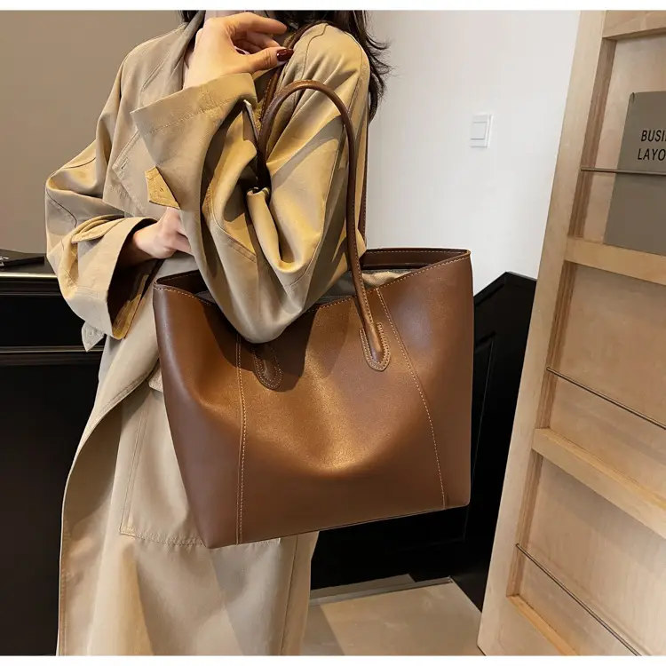 Large Capacity Solid Color Shoulder Bag for Women — feature 27