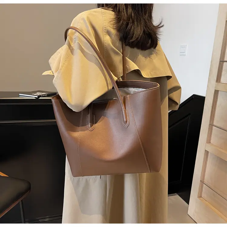 Large Capacity Solid Color Shoulder Bag for Women — feature 28