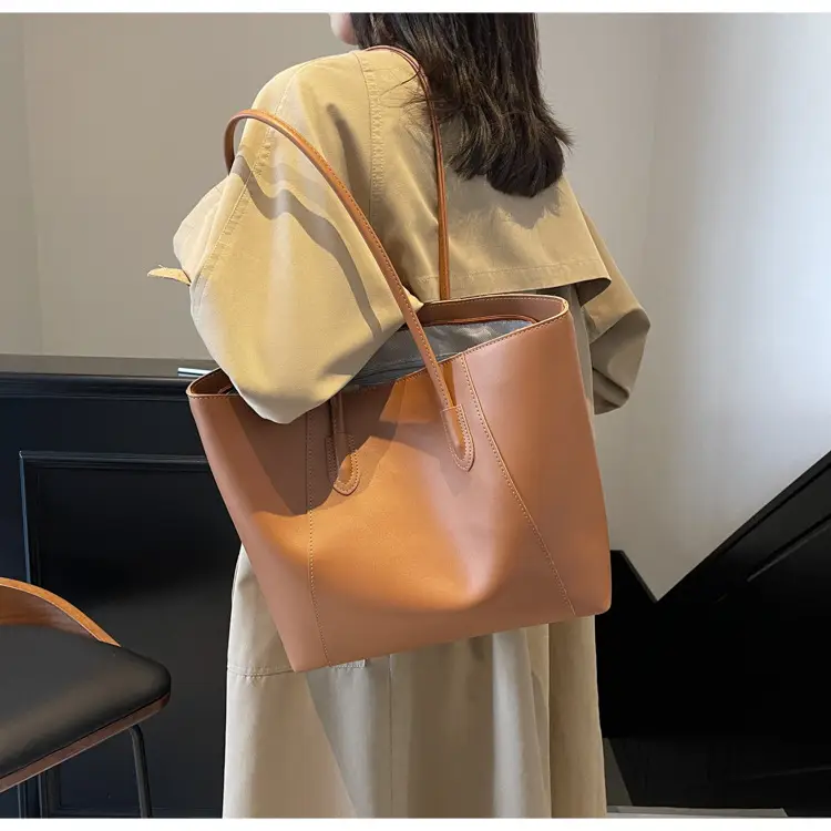 Large Capacity Solid Color Shoulder Bag for Women — feature 30