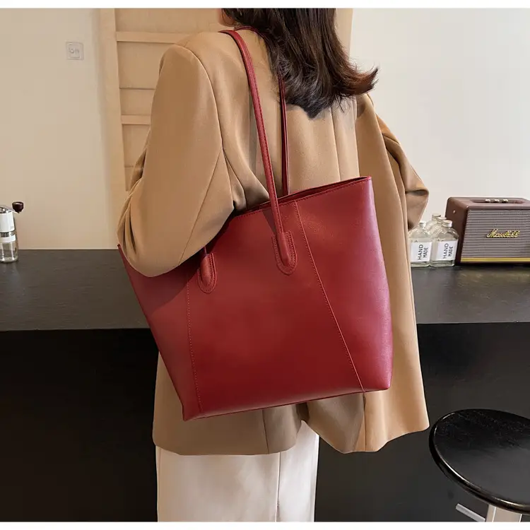 Large Capacity Solid Color Shoulder Bag for Women — feature 32