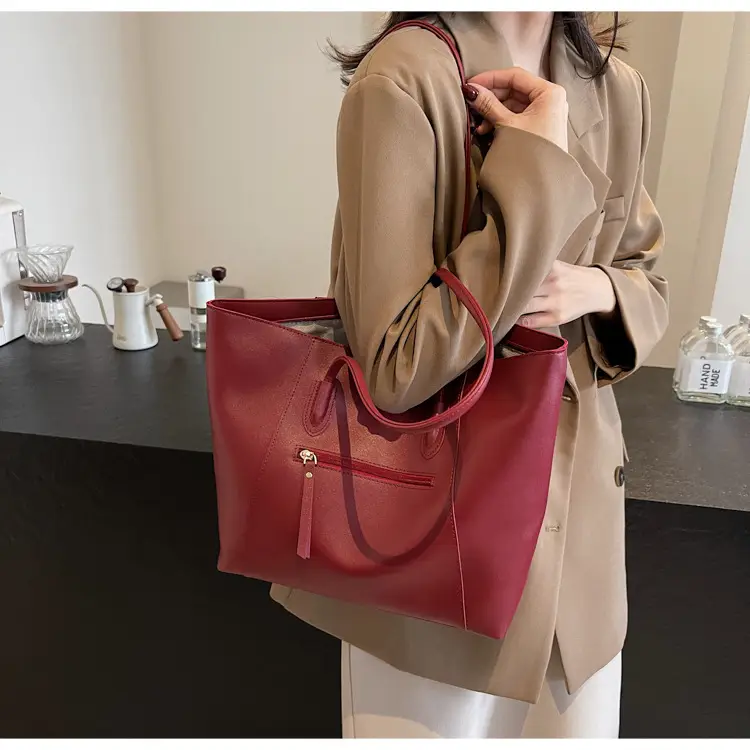 Large Capacity Solid Color Shoulder Bag for Women — feature 34