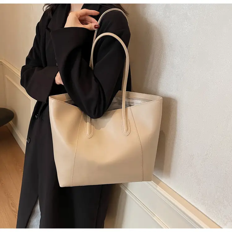 Large Capacity Solid Color Shoulder Bag for Women — feature 37