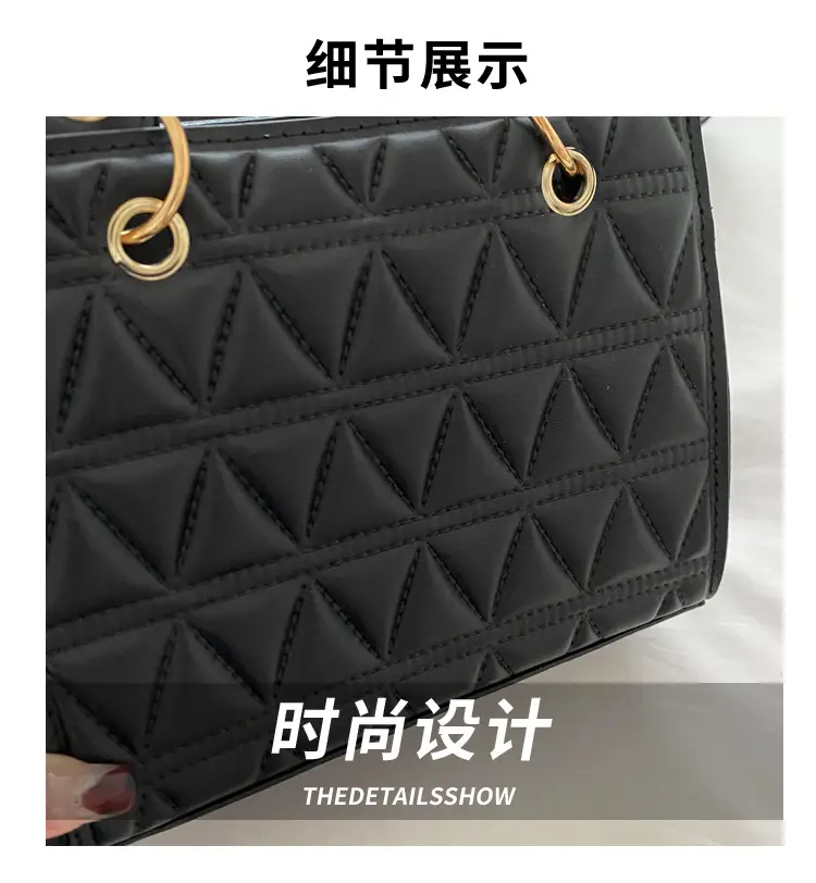 Black Rhombic Shoulder Crossbody Bag for Women 2024 — feature 2