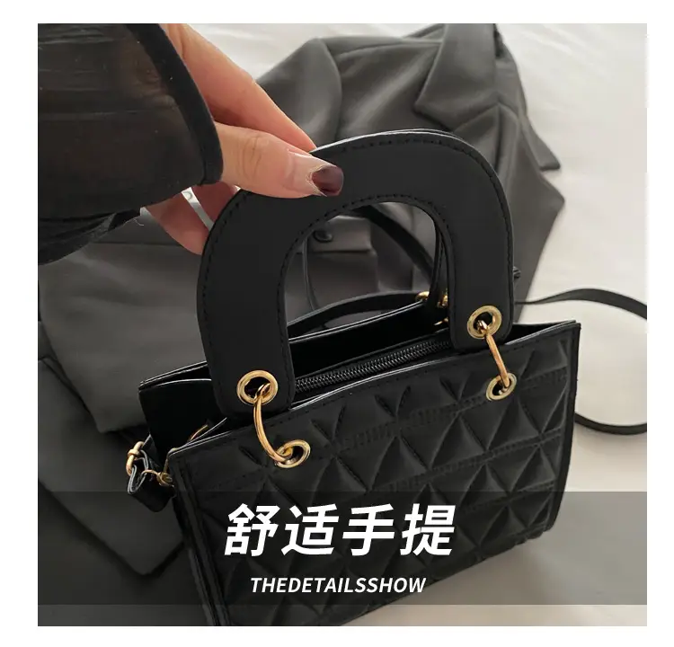 Black Rhombic Shoulder Crossbody Bag for Women 2024 — feature 4