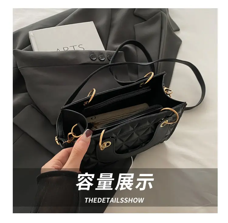 Black Rhombic Shoulder Crossbody Bag for Women 2024 — feature 6