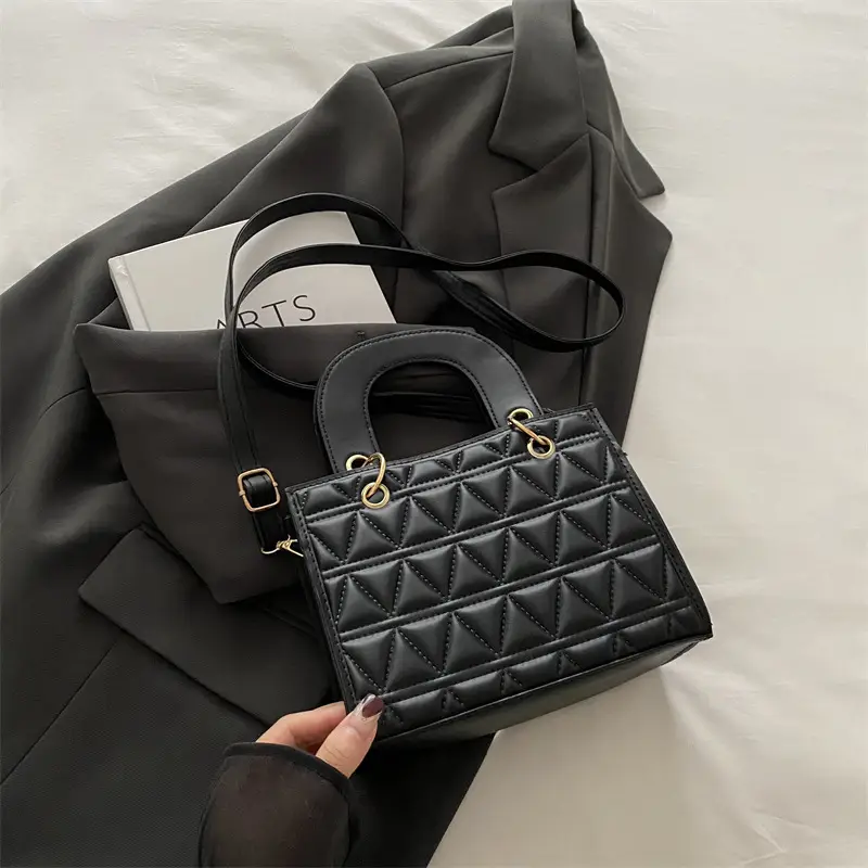 Black Rhombic Shoulder Crossbody Bag for Women 2024 - Image 4