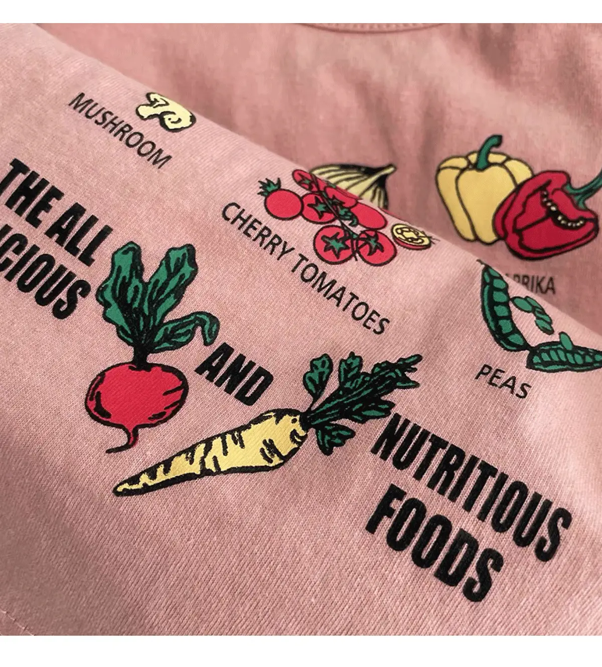 Children's Vegetable Print Sleeveless Vest Pink — feature 16