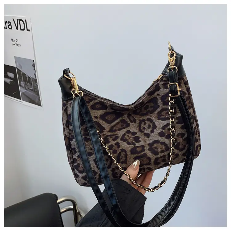 Leopard Print Chain Shoulder Bag for Women — feature 20