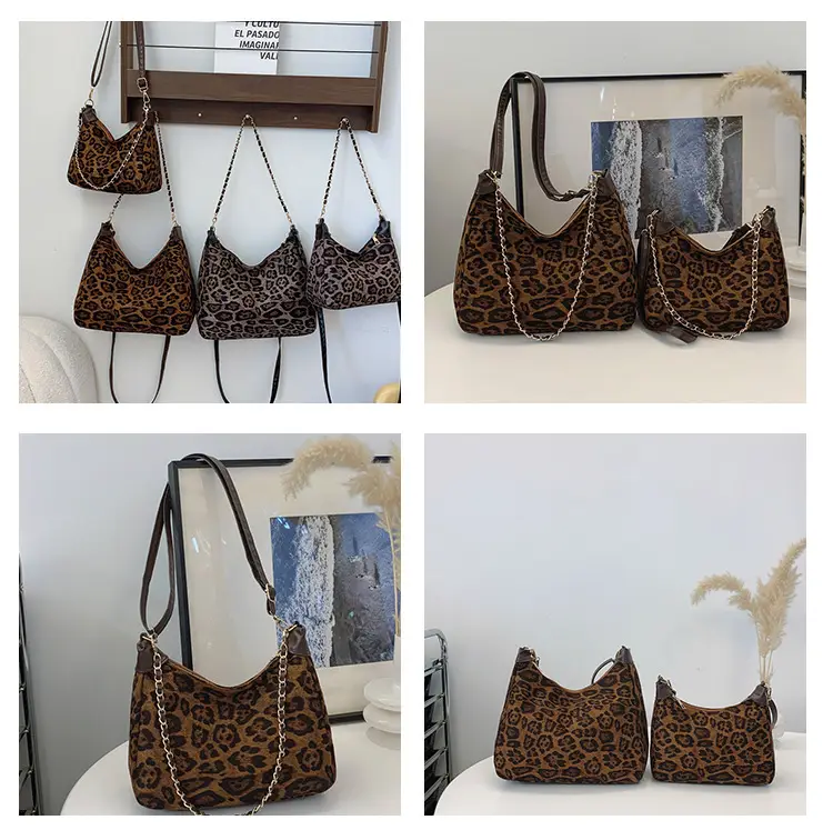 Leopard Print Chain Shoulder Bag for Women — feature 7