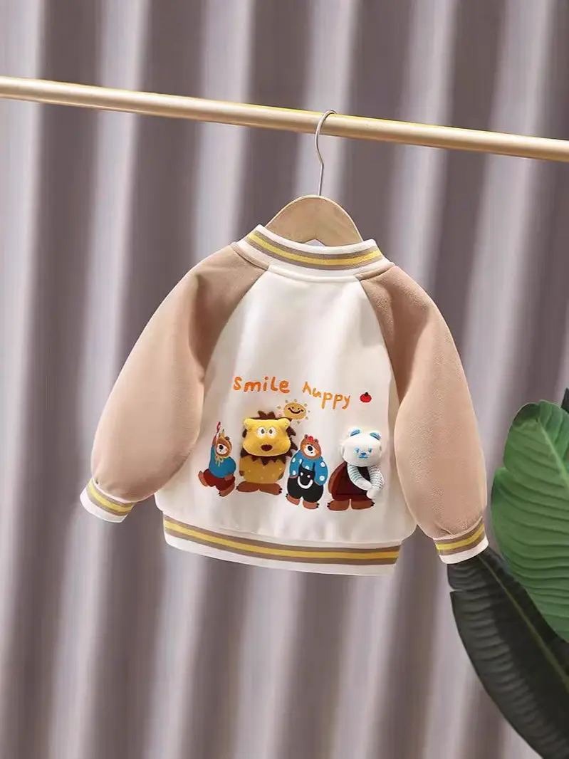 Children's Baseball Uniform Jacket Spring & Fall 2025 New Style Kidsren's Baby Style Jacket Boys and Girls Cute Autumn Tops