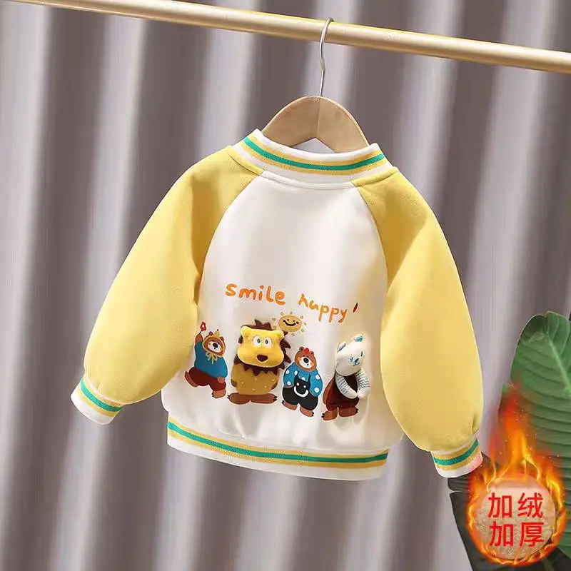 Children's Baseball Uniform Jacket Spring & Fall 2025 New Style Kidsren's Baby Style Jacket Boys and Girls Cute Autumn Tops — feature 1
