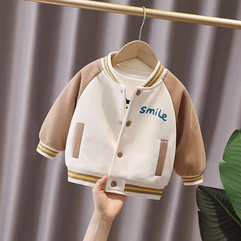 Children's Baseball Uniform Jacket Spring & Fall 2025 New Style Kidsren's Baby Style Jacket Boys and Girls Cute Autumn Tops — feature 2