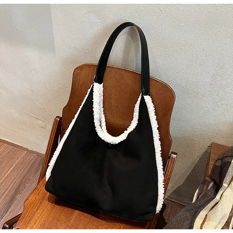 Brown Plush Shoulder Bag for Women New Cross-Border Fashion — feature 106