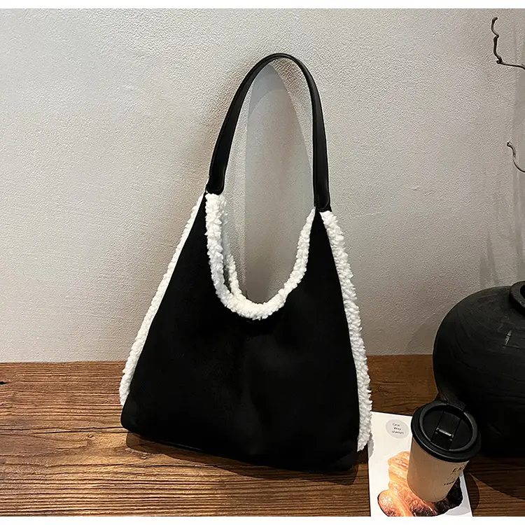 Brown Plush Shoulder Bag for Women New Cross-Border Fashion — feature 108