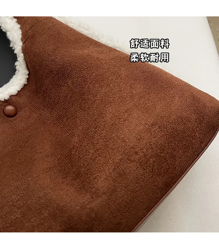 Brown Plush Shoulder Bag for Women New Cross-Border Fashion — feature 5