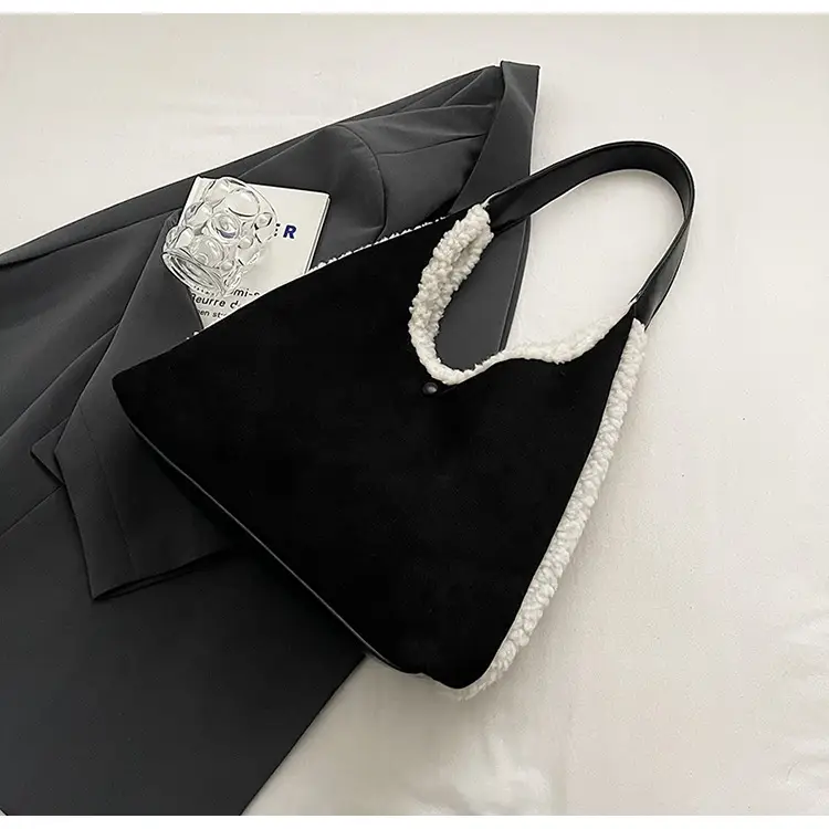 Brown Plush Shoulder Bag for Women New Cross-Border Fashion — feature 52