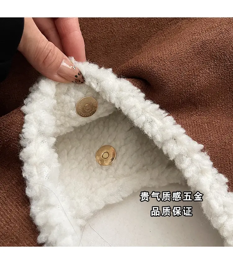 Brown Plush Shoulder Bag for Women New Cross-Border Fashion — feature 6