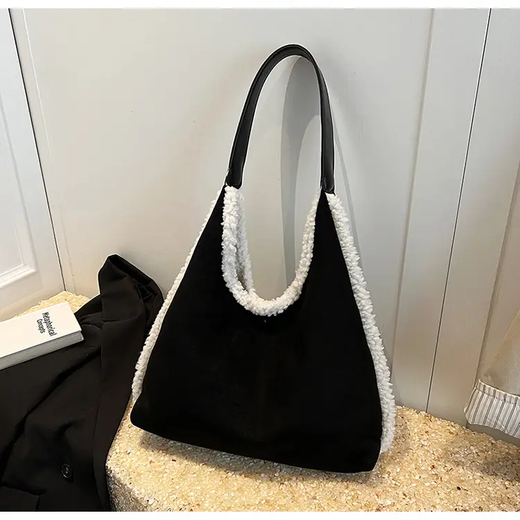 Brown Plush Shoulder Bag for Women New Cross-Border Fashion — feature 80