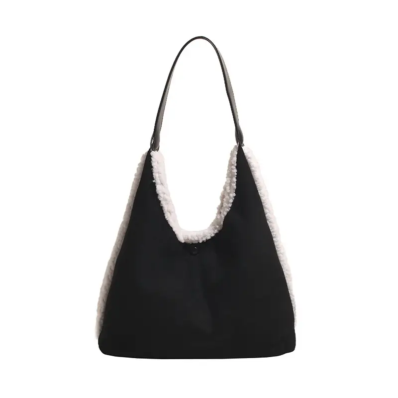 Brown Plush Shoulder Bag for Women New Cross-Border Fashion - Image 2