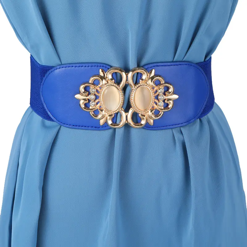 Red Korean-style Wide Belt with Seal & Cat Eye Stone — feature 49