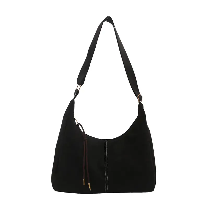 Women's Gold Leather Shoulder Bag Autumn Winter 2024