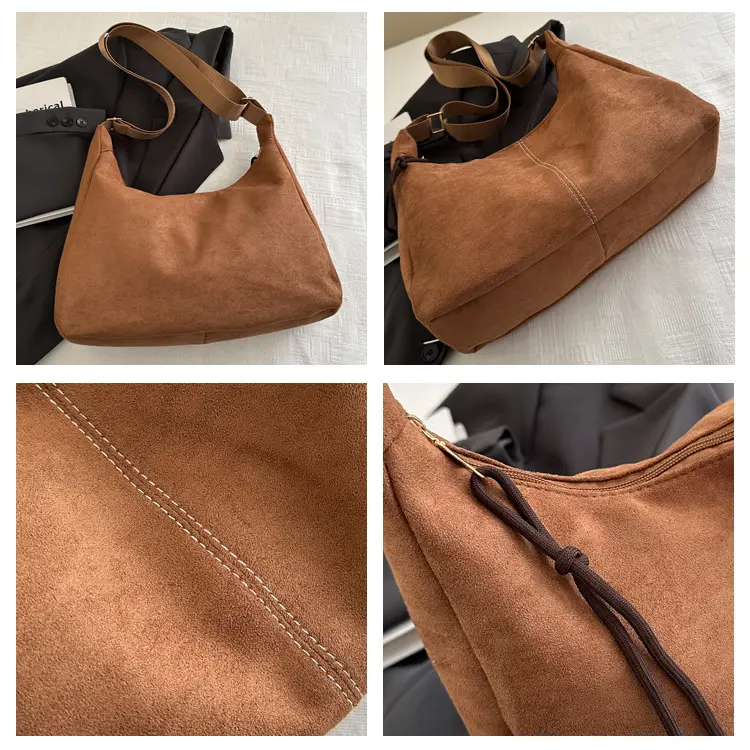 Women's Gold Leather Shoulder Bag Autumn Winter 2024 — feature 6