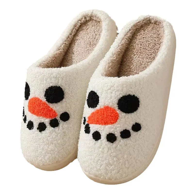2024 Cross-border Gingerbread Man Explosions Winter Cotton Slippers Women Wholesale Indoor Home Plush Warm Slippers - Image 11