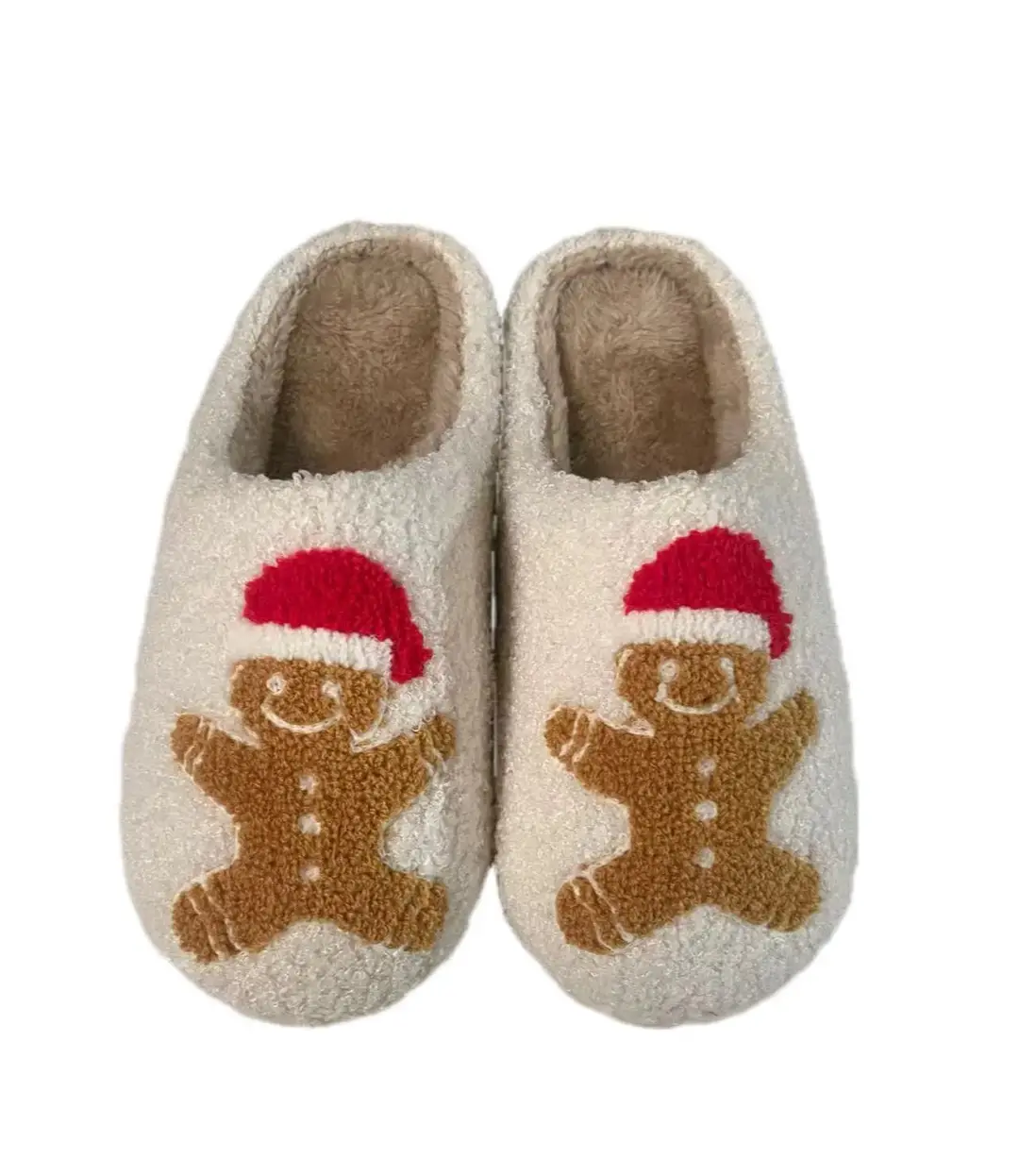 2024 Cross-border Gingerbread Man Explosions Winter Cotton Slippers Women Wholesale Indoor Home Plush Warm Slippers — feature 1