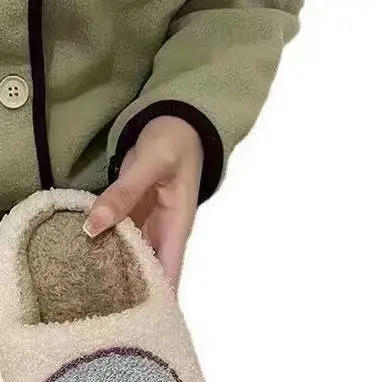 2024 Cross-border Gingerbread Man Explosions Winter Cotton Slippers Women Wholesale Indoor Home Plush Warm Slippers - Image 4