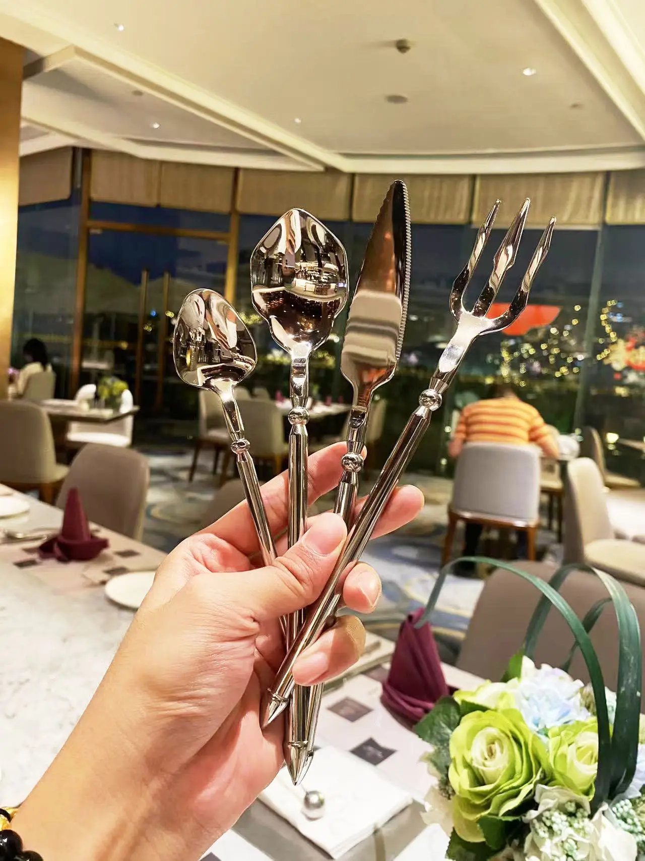 304 Stainless Steel Knife Fork Spoon Neptunus Trident Steak Knife Dessert Spoon — feature 1