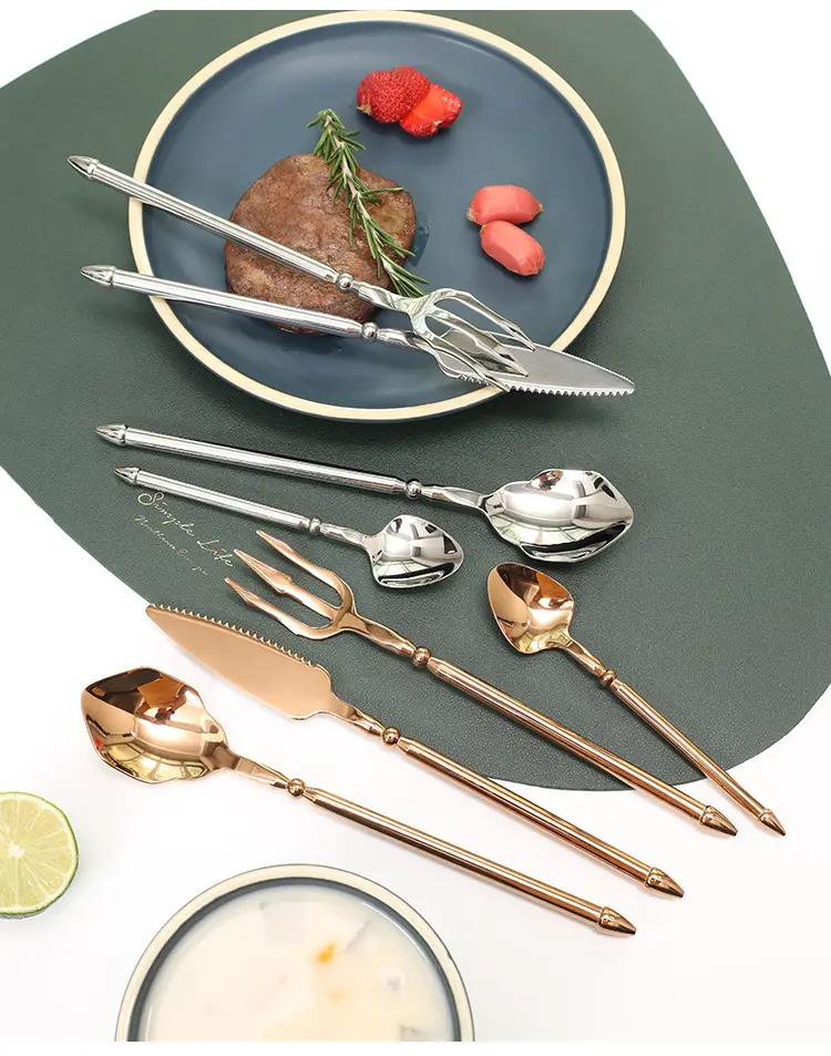 304 Stainless Steel Knife Fork Spoon Neptunus Trident Steak Knife Dessert Spoon — feature 19