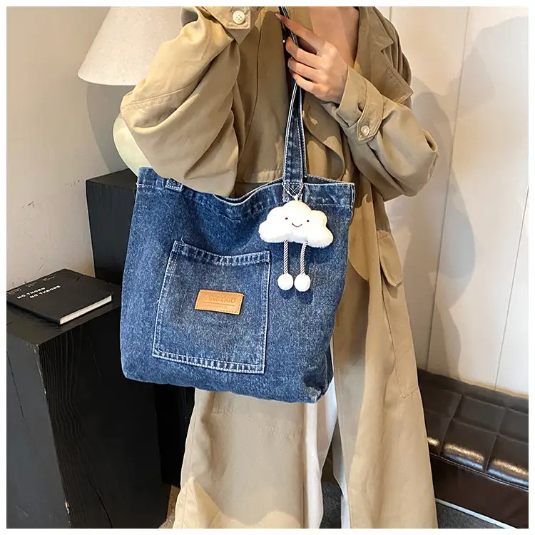 Women Denim Shoulder Bag Catch the Good Things 2024 — feature 13