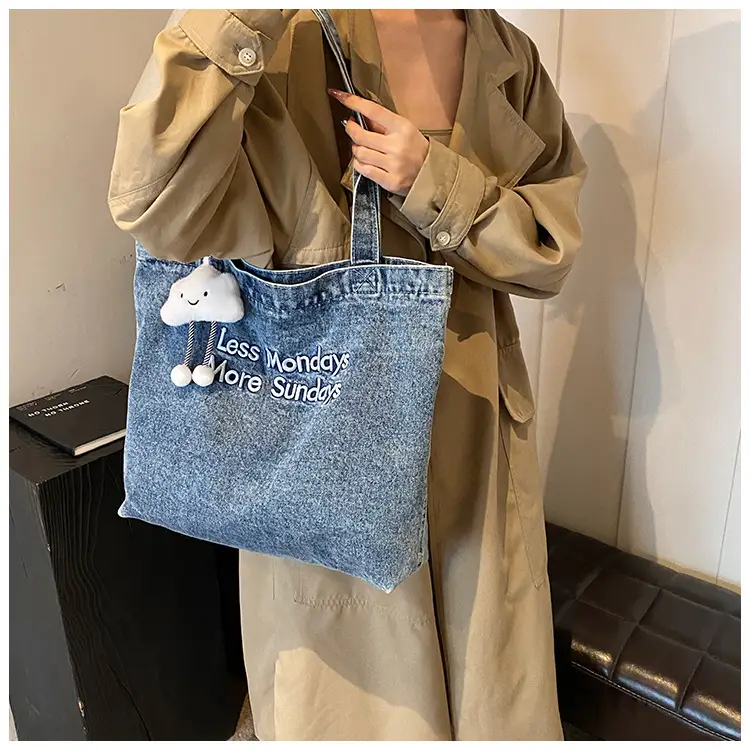Women Denim Shoulder Bag Catch the Good Things 2024 — feature 16