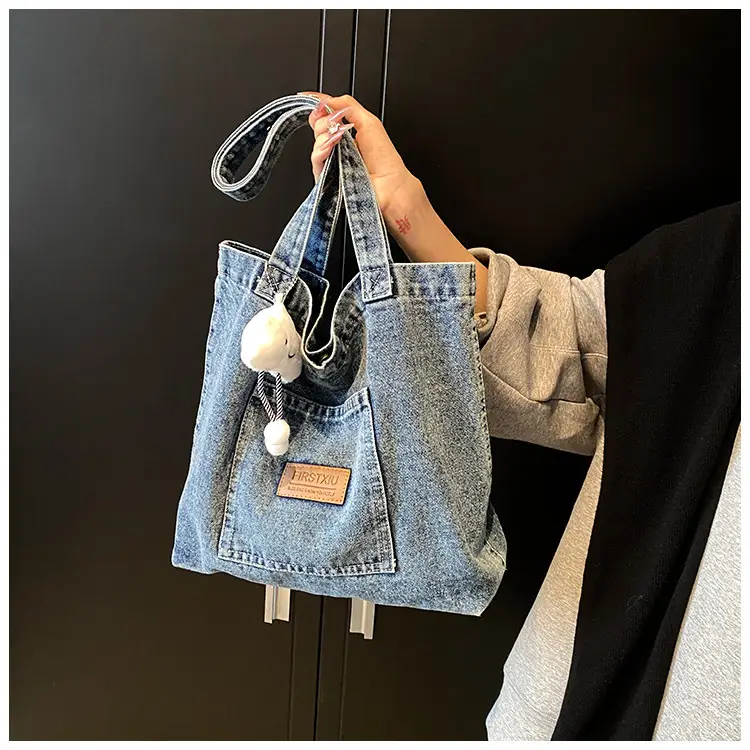 Women Denim Shoulder Bag Catch the Good Things 2024 — feature 6