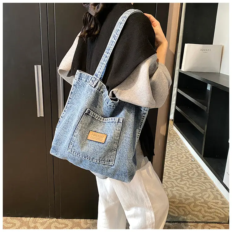 Women Denim Shoulder Bag Catch the Good Things 2024 — feature 8