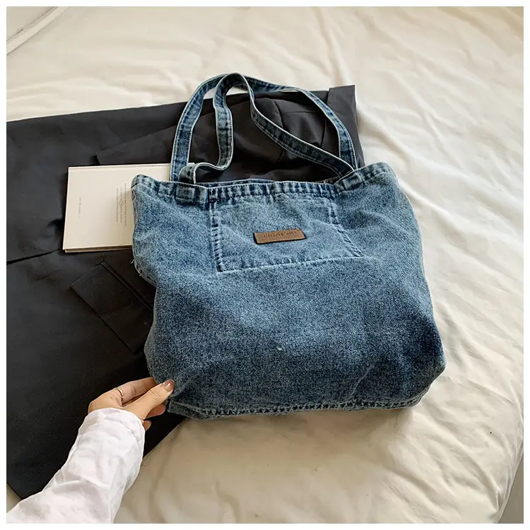Women Denim Shoulder Bag Catch the Good Things 2024 - Image 4