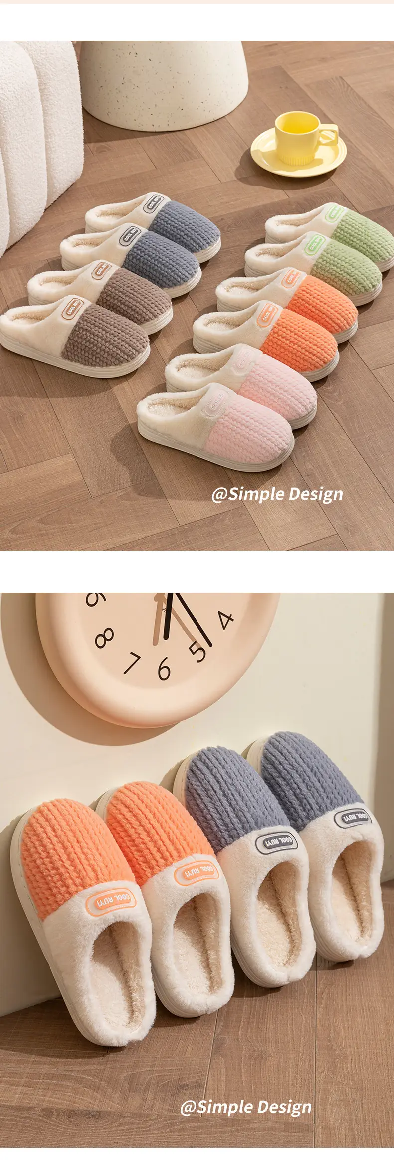 Cotton Slippers for Women and Men, Autumn and Winter Home Indoor New Style Cotton Warm Slippers, Thick-Soled Cotton Slippers Wholesale — feature 16