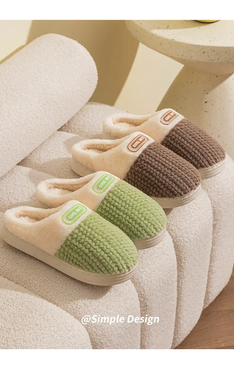 Cotton Slippers for Women and Men, Autumn and Winter Home Indoor New Style Cotton Warm Slippers, Thick-Soled Cotton Slippers Wholesale — feature 17