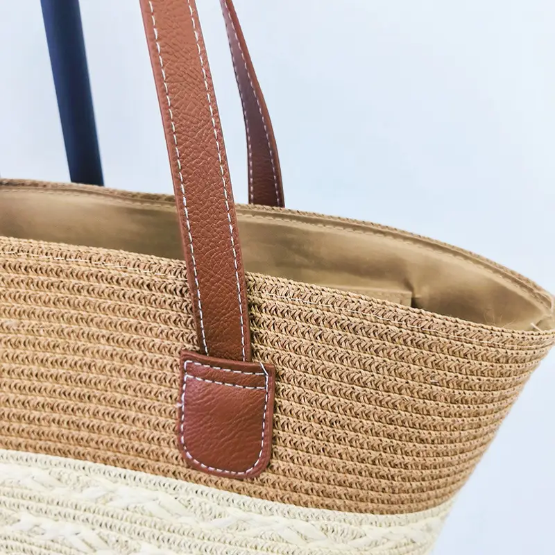 Woven Straw Armpit Bag Large Capacity Beach Use - Image 8