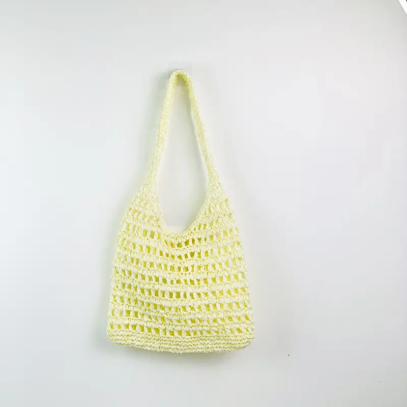 New Seaside French Style Golden Straw Woven Bag