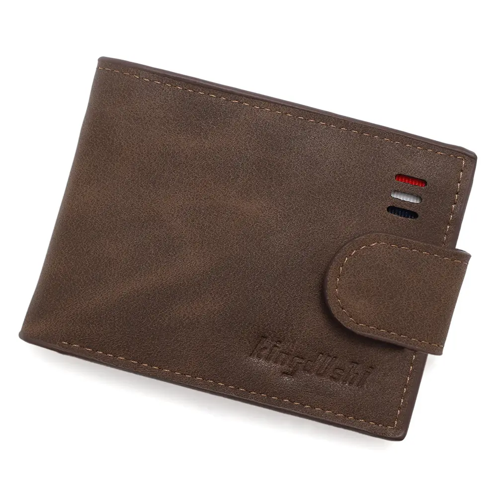 Men's Brown Leather Coin Purse Multi-Card Wallet